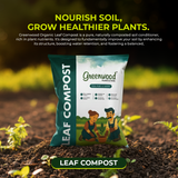 Organic Leaf Compost – Natural Organic Fertilizer for Gardening, Lawns & Pots – Improves Soil Aeration, Moisture Retention & Root Growth
