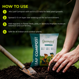 Organic Leaf Compost – Natural Organic Fertilizer for Gardening, Lawns & Pots – Improves Soil Aeration, Moisture Retention & Root Growth