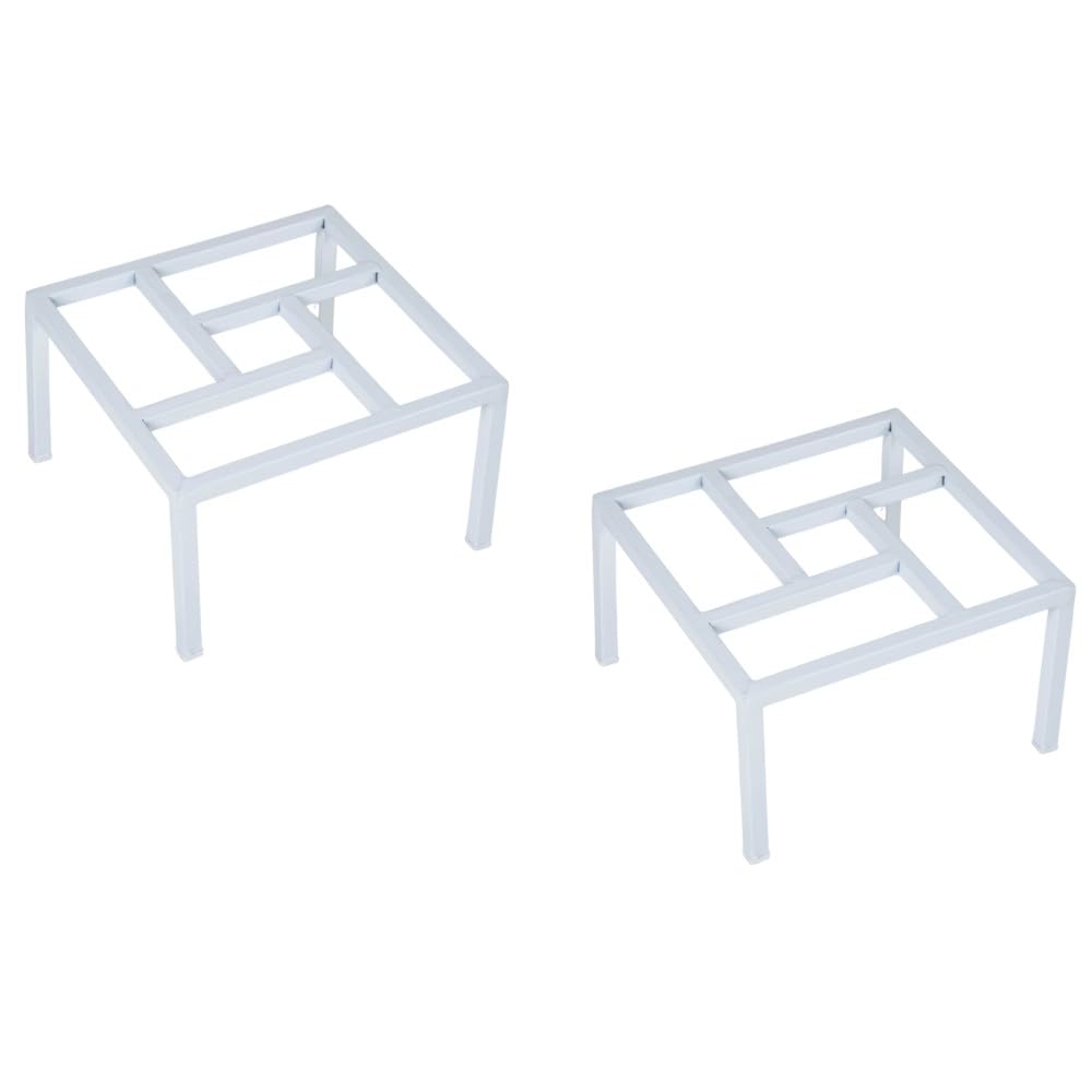 Greenwood Powder-Coated Metal Plant Stand - Heavy Duty Stair-Step Flower Pot Holder for Indoor and Outdoor Pack Of 2