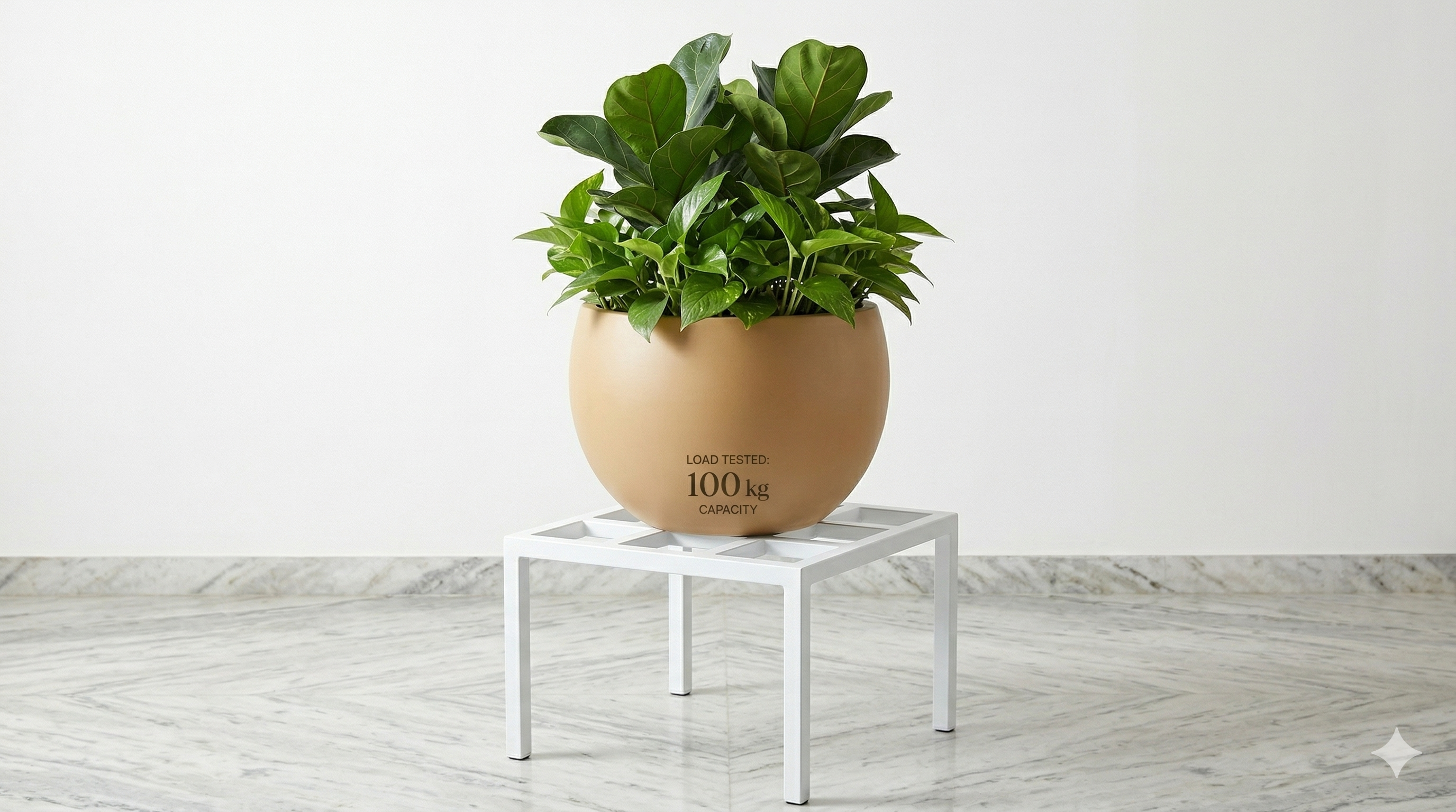 Greenwood Powder-Coated Metal Plant Stand - Heavy Duty Stair-Step Flower Pot Holder for Indoor and Outdoor Pack Of 2