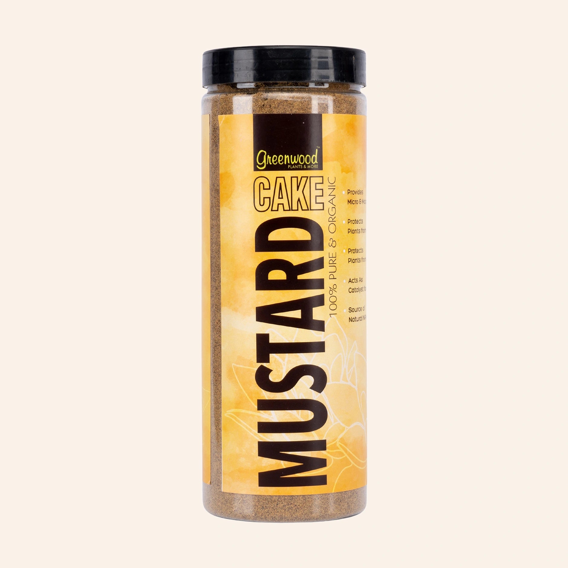Greenwood 100% Pure & Organic Mustard Cake Powder — Natural NPK Source, Growth Catalyst & Plant Protection