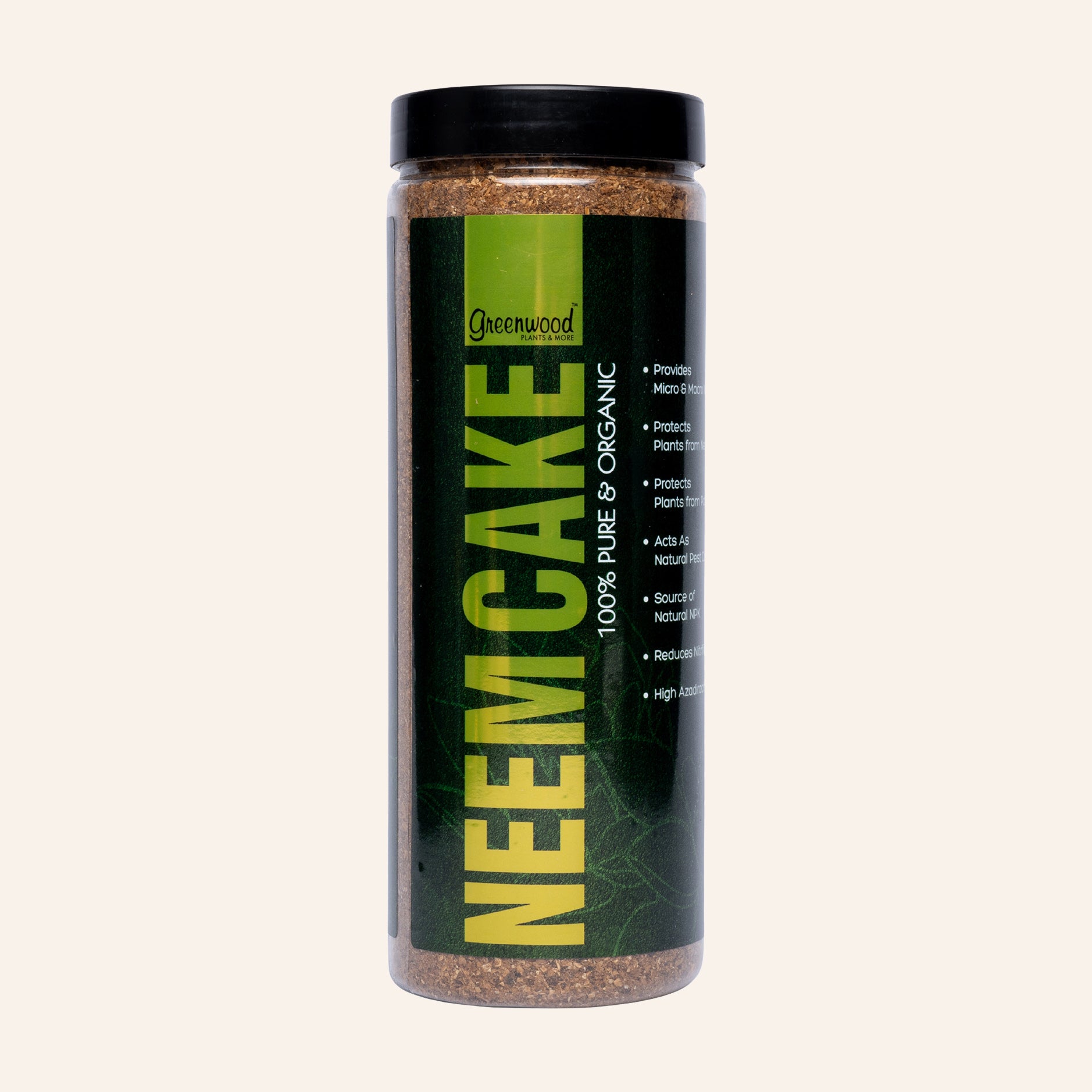 Greenwood Neem Cake Powder — Organic Fertilizer & Soil Enricher with Natural Azadirachtin