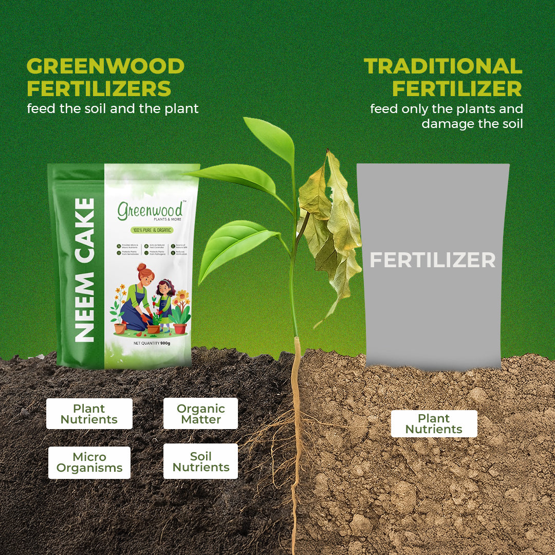 Greenwood Neem Cake Powder — Organic Fertilizer & Soil Enricher with Natural Azadirachtin