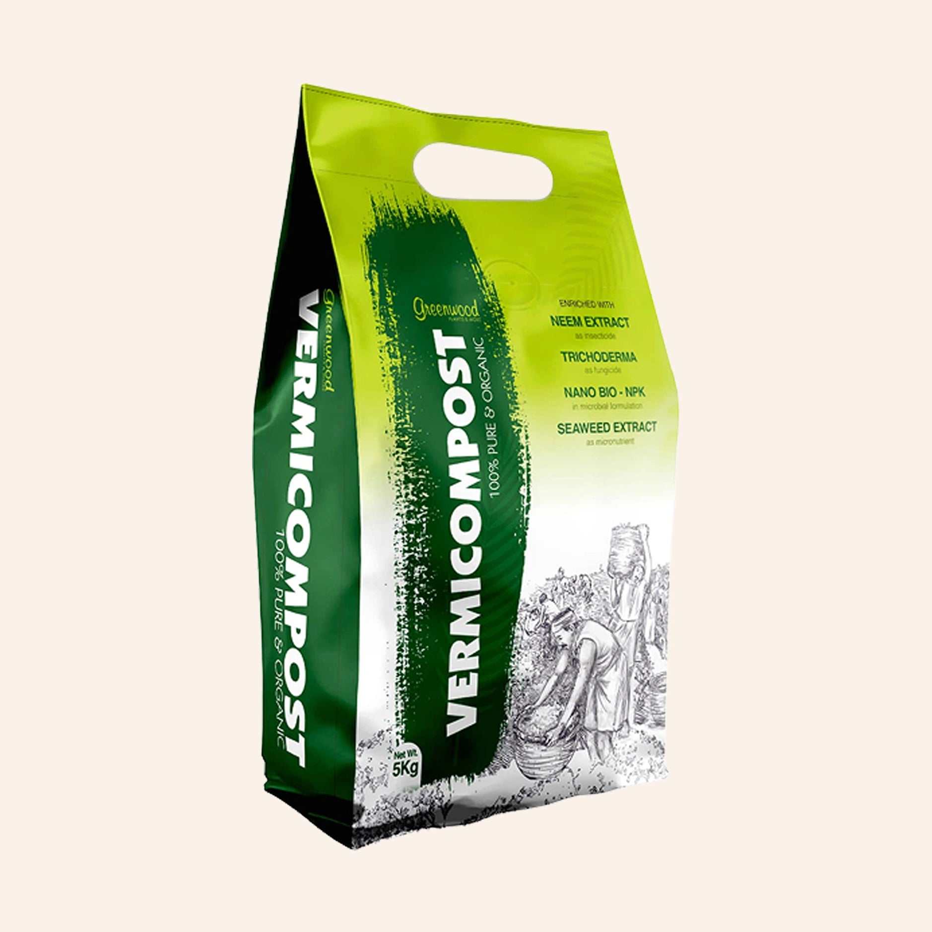 100% Organic Vermicompost Fertilizer Manure For Plants As Insecticide - Home Gardening | Soil Mix for Pot Plants | Compost Garden Soil | Natural Booster for Flowering Plant