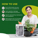 Horticultural Perlite – Lightweight Soil Additive for Gardening, Potting Mix & Hydroponics – Improves Aeration, Drainage & Root Growth